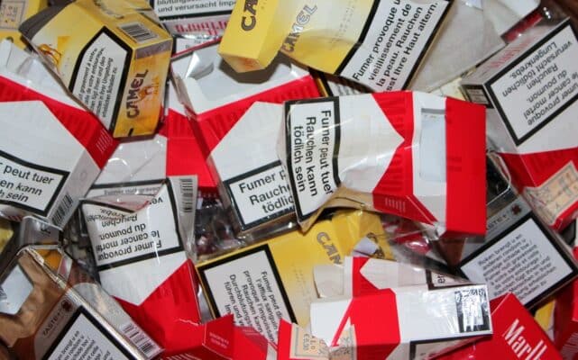 Warnhinweise auf Zigarettenpackungen