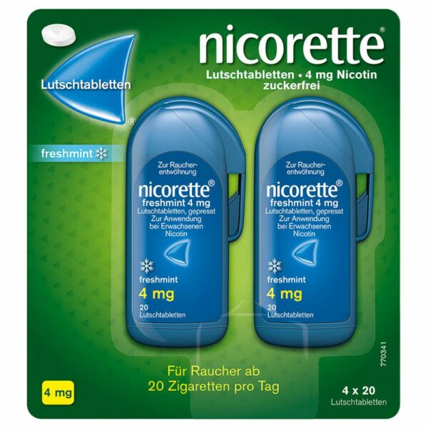 nicorette® Lutschtabletten 4mg freshmint 80 Stück